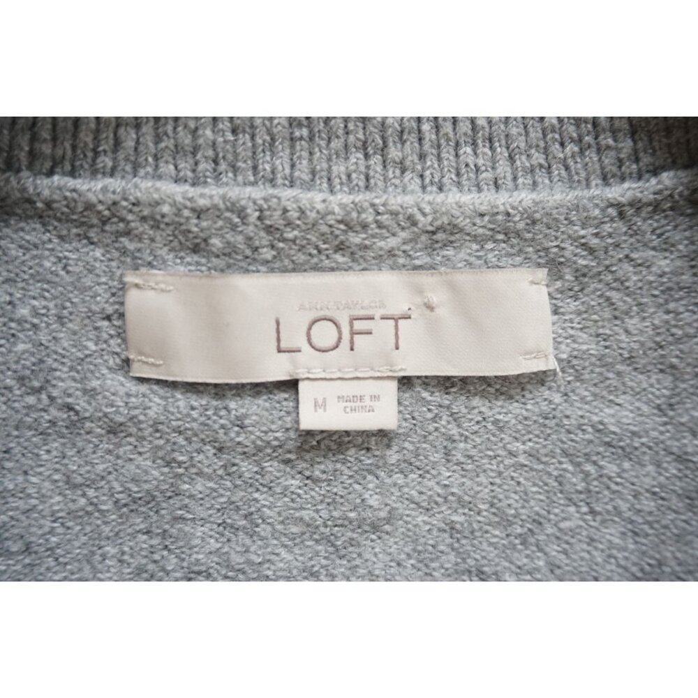 Ann Taylor Loft Women's Gray Crewneck Sweater – Size M - Picture 2 of 6